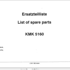 Krupp Crane KMK 5160 Spare Parts List 2301060 2012 DE EN (1)