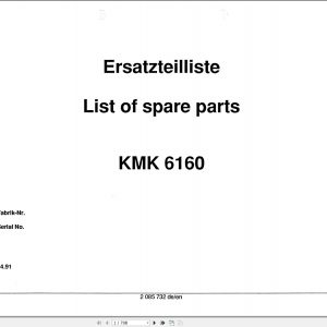 Krupp Crane KMK 6160 Spare Parts List 2085732 1991 DE EN (1)