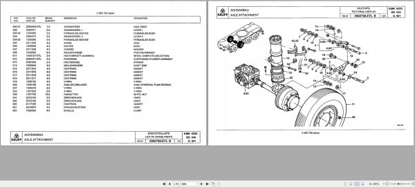 Krupp Crane KMK 6200 Spare Parts List 2085705 3.1991 DE EN (2)