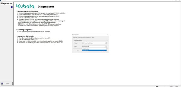 Kubota Diagmaster 22.08.01 Diagnostic Program 10