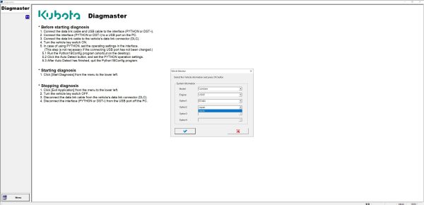 Kubota Diagmaster 22.08.01 Diagnostic Program 14