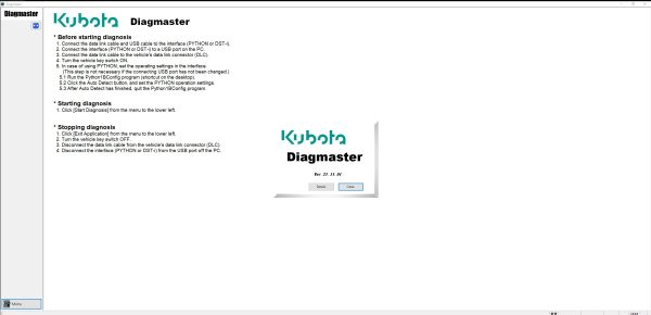 Kubota Diagmaster 22.08.01 Diagnostic Program 19