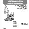 Kubota Excavator U35 3a3 Parts Catalog RH648 8139 0
