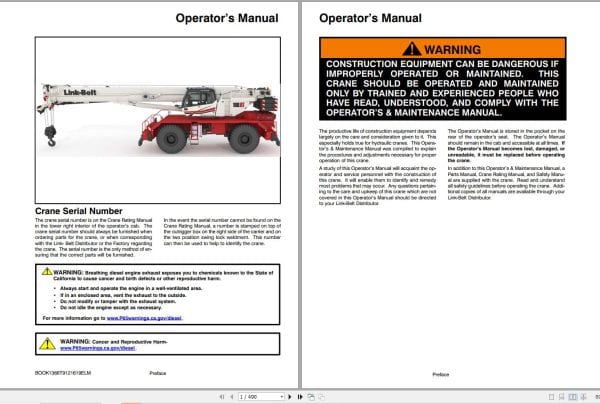 Link Belt Crane 100RT Operation Manual (1)
