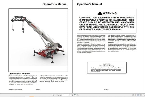 Link Belt Crane 110RTXP Operation Manual (1)
