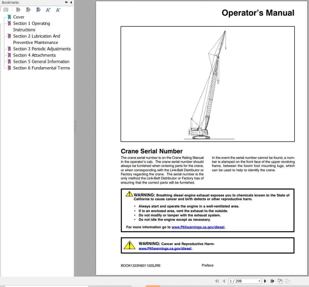 Link Belt Crane 218 HSL Operation Manual (1)
