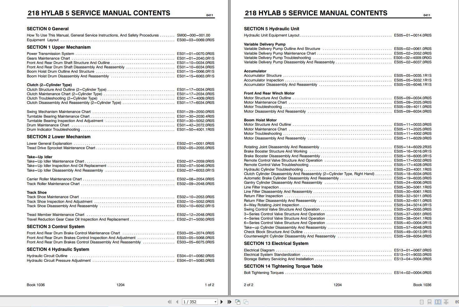 Link Belt Crane 218 HYLAB 5 Service Manual (1)