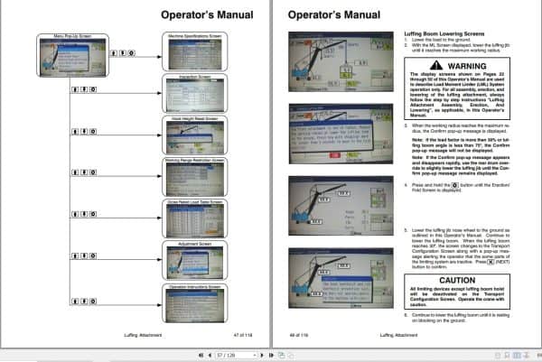 Link Belt Crane 238 HSL Luffering Attachment Operation Manual (2)