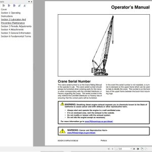 Link Belt Crane 238 HSL Operation Manual (1)