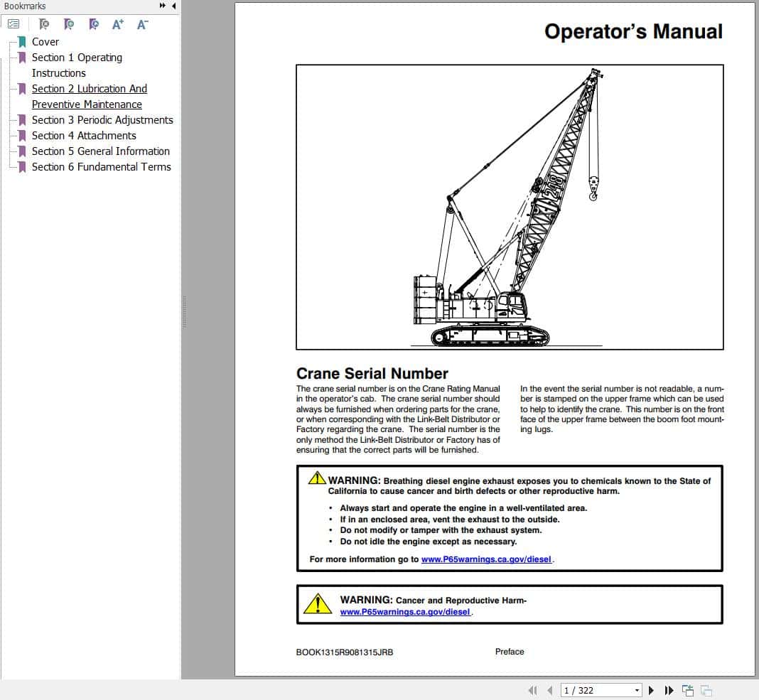 Link Belt Crane 248 HSL Operation Manual (1)
