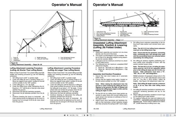 Link Belt Crane 248 HYLAB 5 Luffering Attachment Operation Manual (2)
