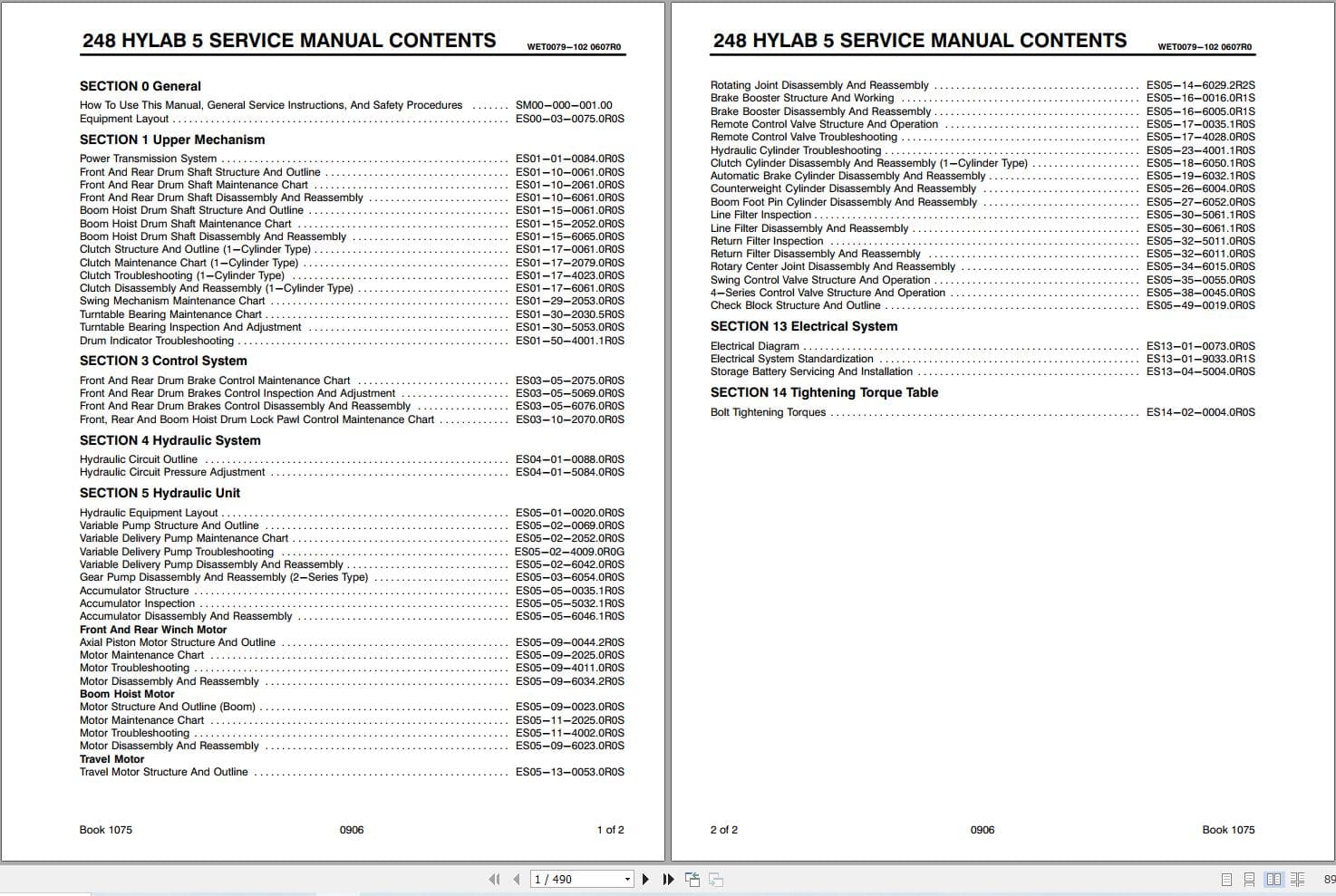 Link Belt Crane 248 HYLAB 5 Service Manual (1)