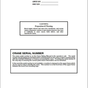 Link Belt Crane 298 HSL 2 Service Manual (1)