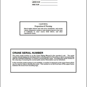 Link Belt Crane 298 HSL Service Manual (1)