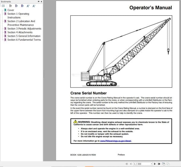 Link Belt Crane 348 HYLAB 5 Operation Manual (1)