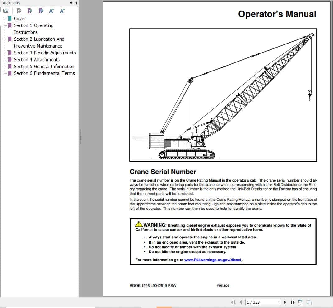 Link Belt Crane 348 HYLAB 5 Operation Manual (1)