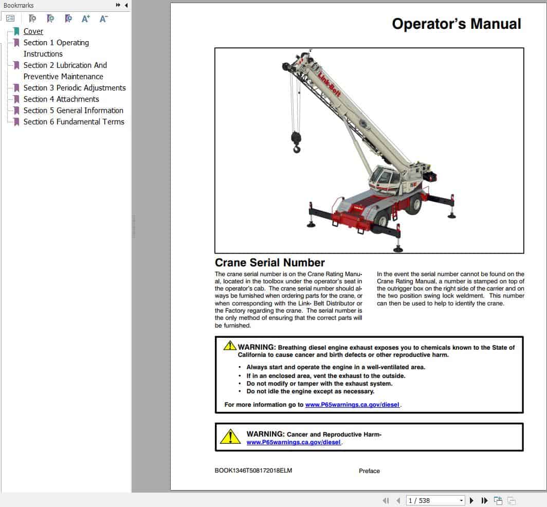 Link Belt Crane 75RT Operation Manual (1)