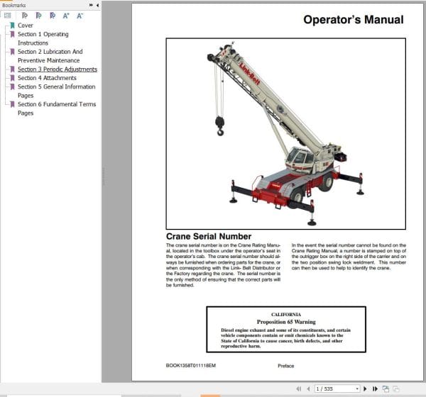 Link Belt Crane 75RTXP Operation Manual (1)