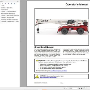 Link Belt Crane 90RT Operation Manual (1)
