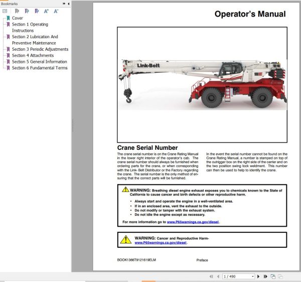 Link Belt Crane 90RT Operation Manual (1)