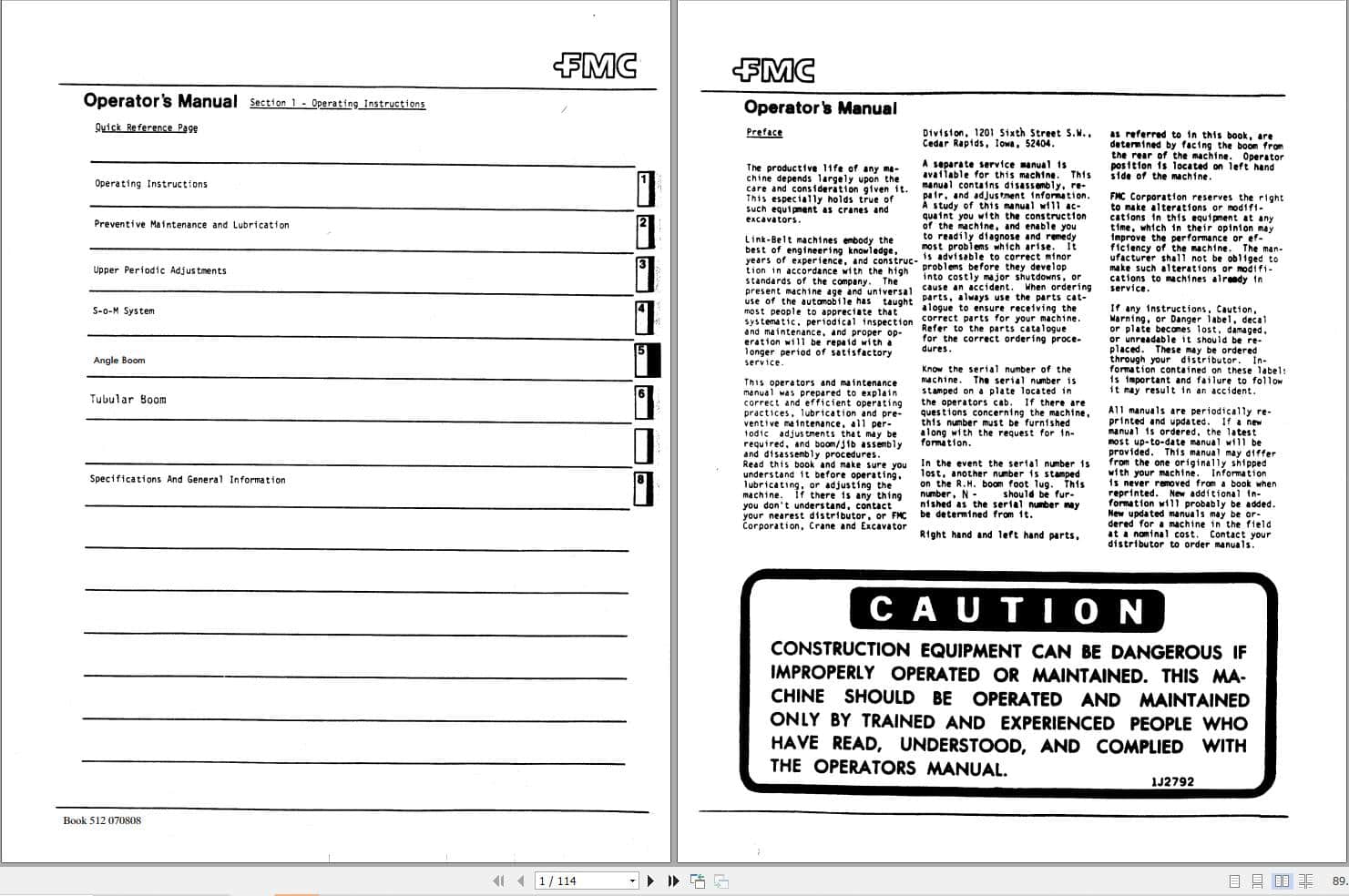 Link Belt Crane ABS API 138 218 238 Operation Manual (1)