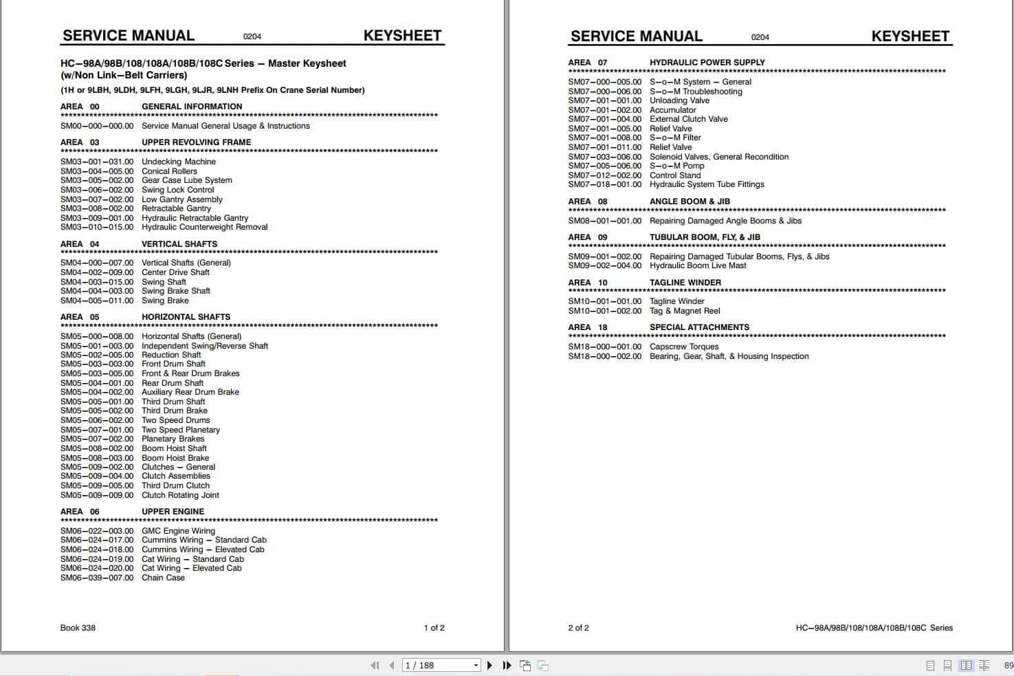 Link Belt Crane HC 108A Service Manual (1)