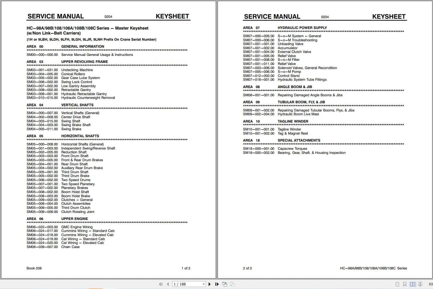 Link Belt Crane HC 108B Service Manual (1)