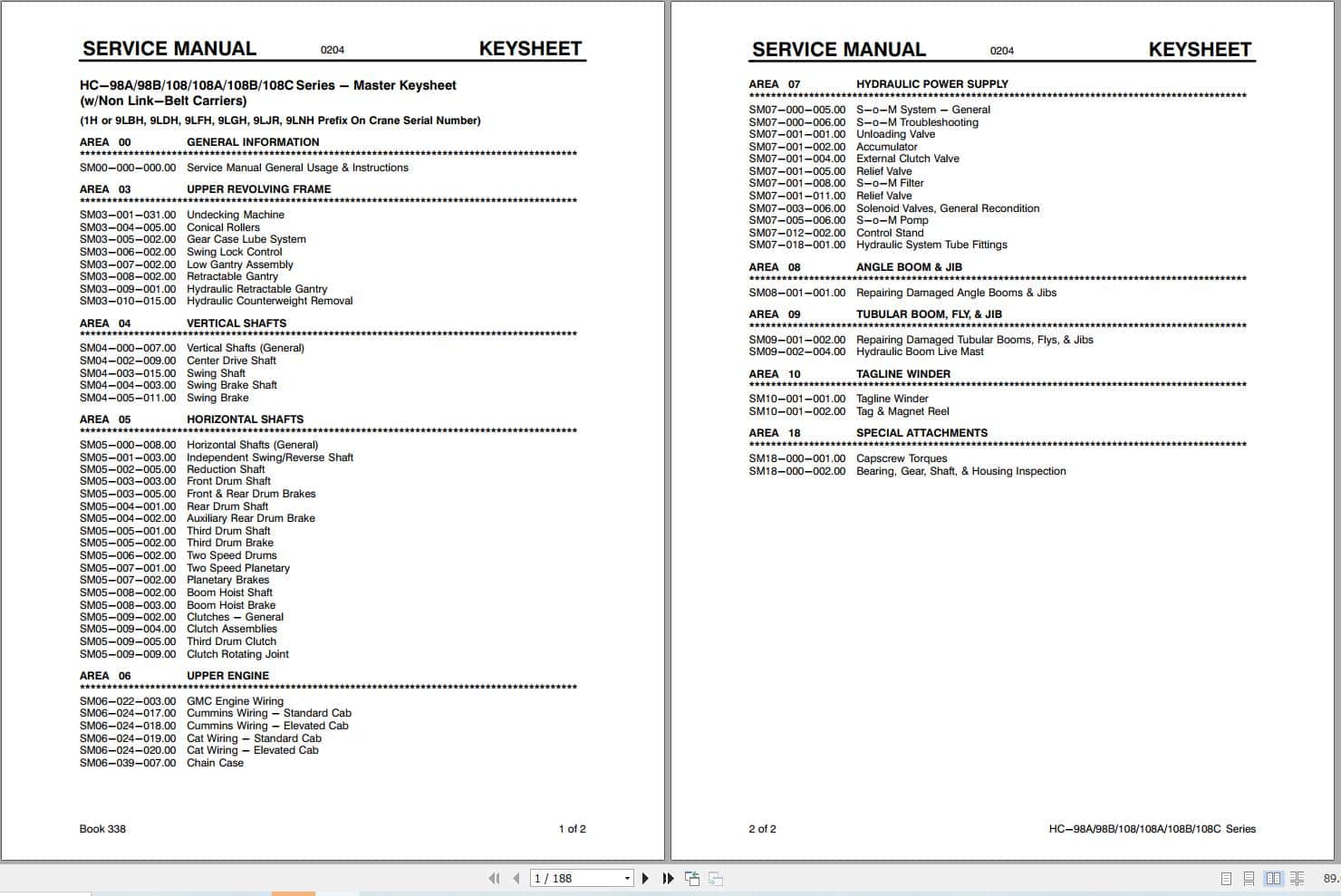 Link Belt Crane HC 108C Service Manual (1)