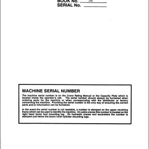 Link Belt Crane HC 208 HC 218 Operation Manual 186 (1)