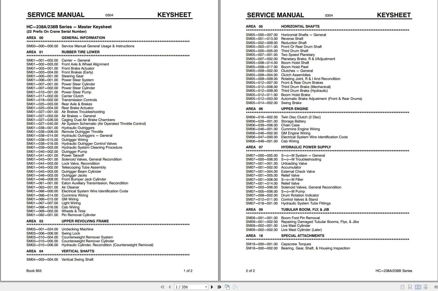 Link Belt Crane HC 238A Service Manual (1)