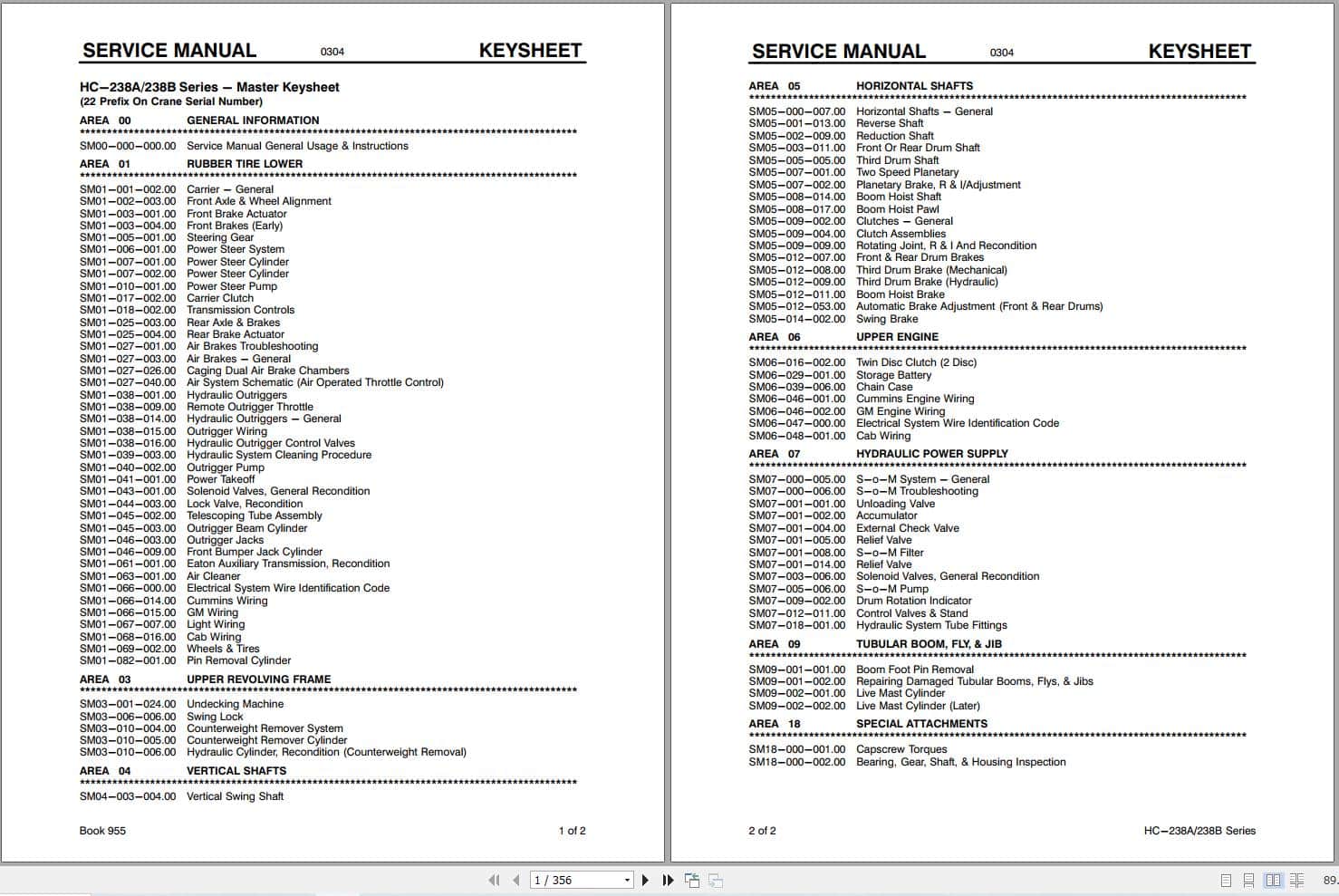 Link Belt Crane HC 238B Service Manual (1)