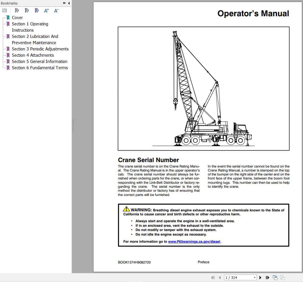Link Belt Crane HC 238H II Operation Manual (1)