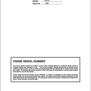 Link Belt Crane HC 51 Service Manual (1)