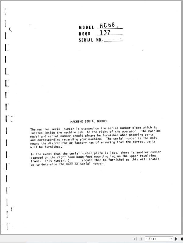 Link Belt Crane HC 68A Service Manual (1)