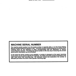Link Belt Crane HC 78 Service Manual (1)