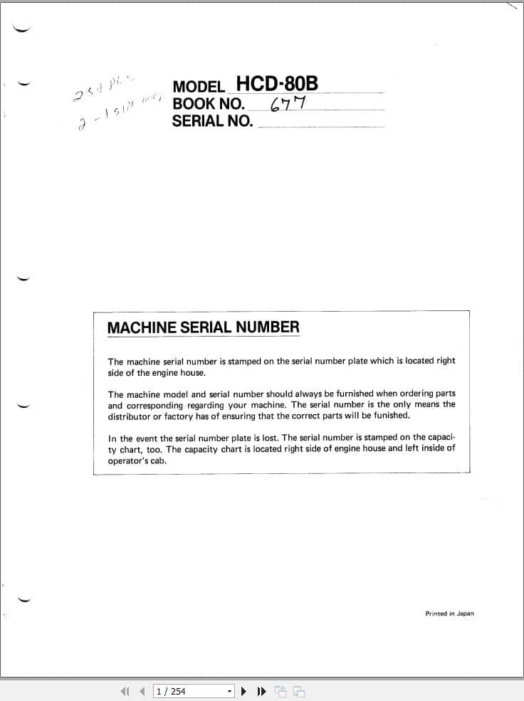 Link Belt Crane HCD 80B Service Manual (1)