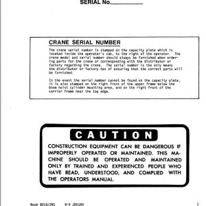 Link Belt Crane HSP 8014 Operation Manual 598 (1)