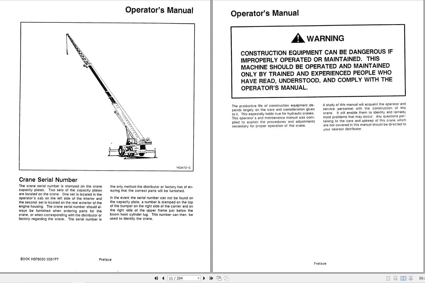 Link Belt Crane HSP 8025 Operation Manual (1)
