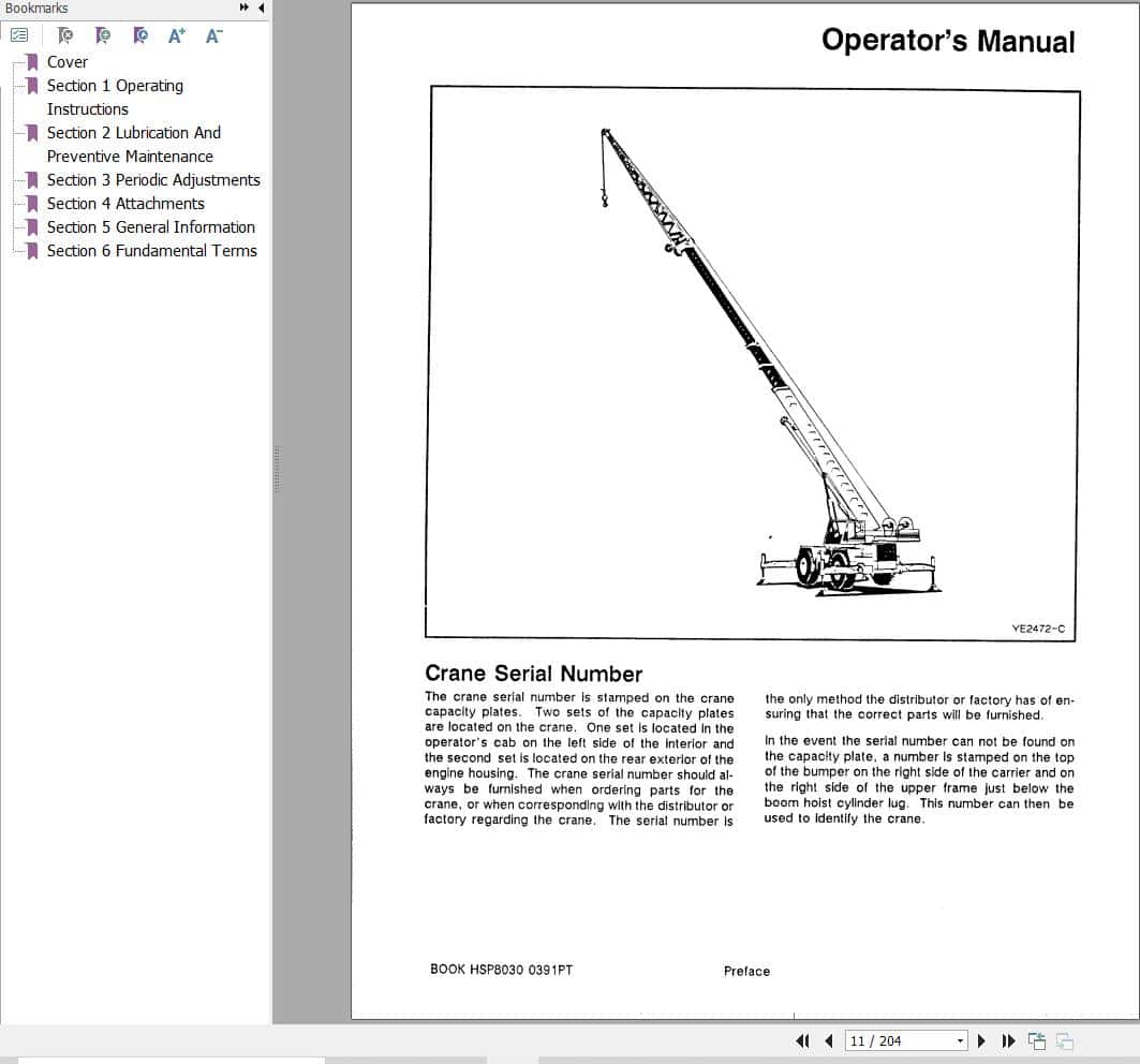 Link Belt Crane HSP 8030 Operation Manual (1)
