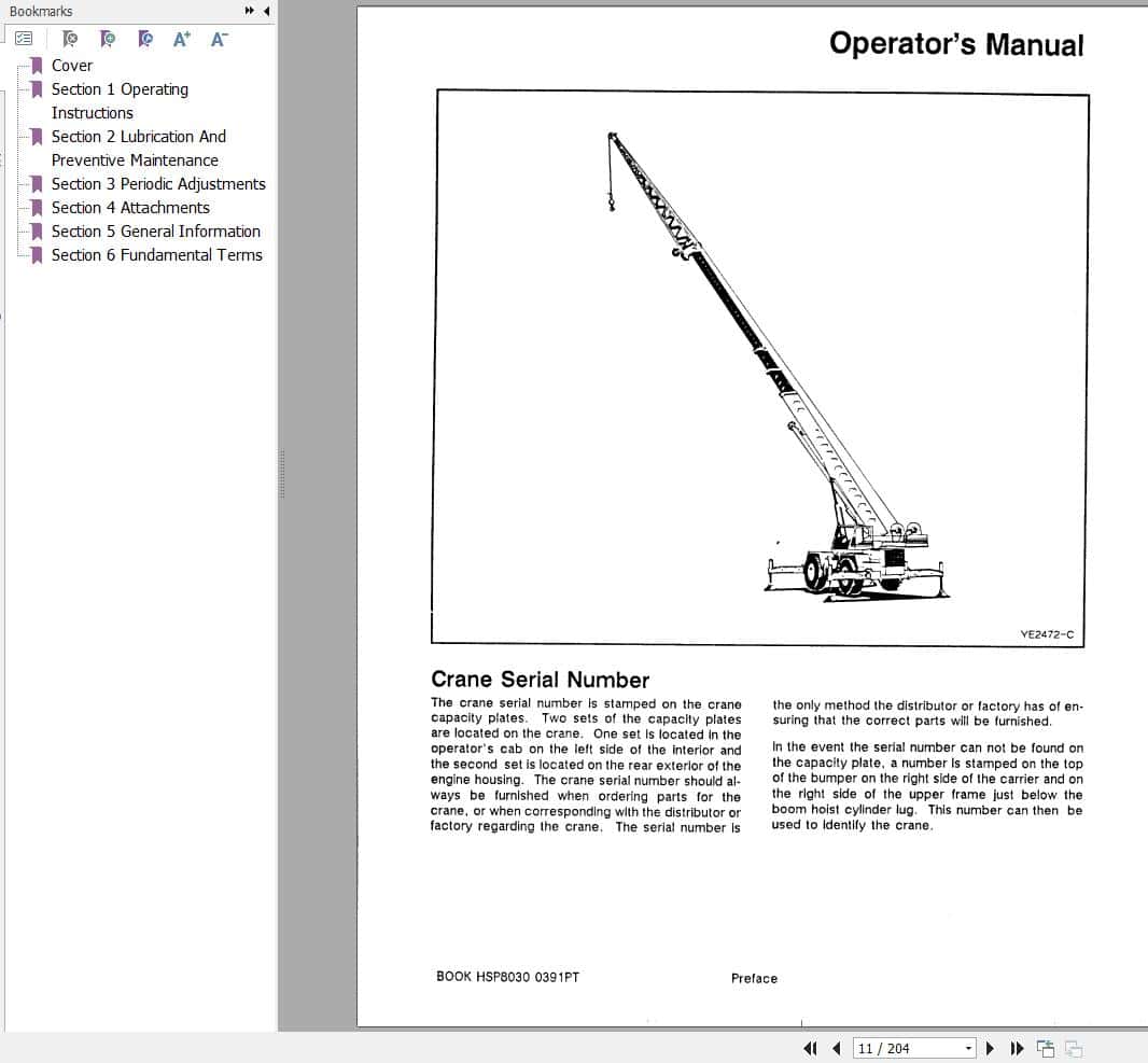 Link Belt Crane HSP 8033 Operation Manual (1)