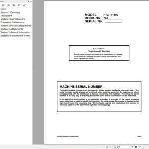 Link Belt Crane HTC 11100 Operation Manual (1)