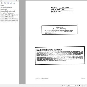 Link Belt Crane HTC 825 Operation Manual (1)