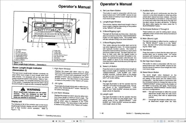 Link Belt Crane HTC 825 Operation Manual (2)