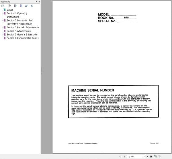 Link Belt Crane HTC 825S Operation Manual (1)