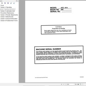 Link Belt Crane HTC 830 Operation Manual (1)