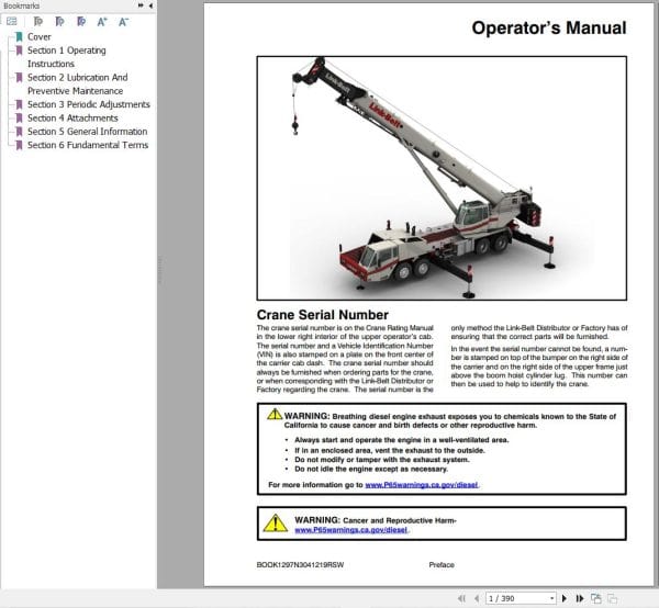 Link Belt Crane HTC 86100 Operation Manual (1)