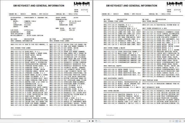 Link Belt Crane HTC 86100 Service Manual (1)