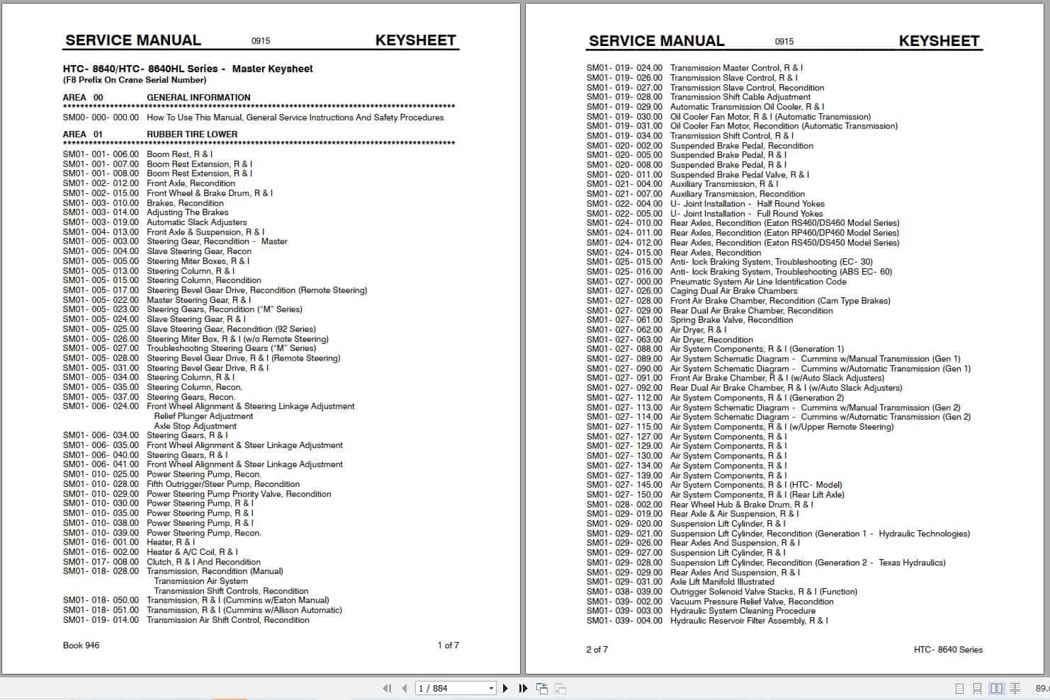 Link Belt Crane HTC 8640HL Service Manual (1)