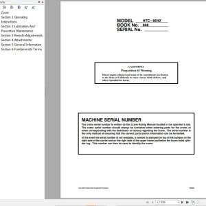 Link Belt Crane HTC 8650 Operation Manual (1)