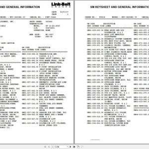 Link Belt Crane HTC 8650XL II Service Manual (1)